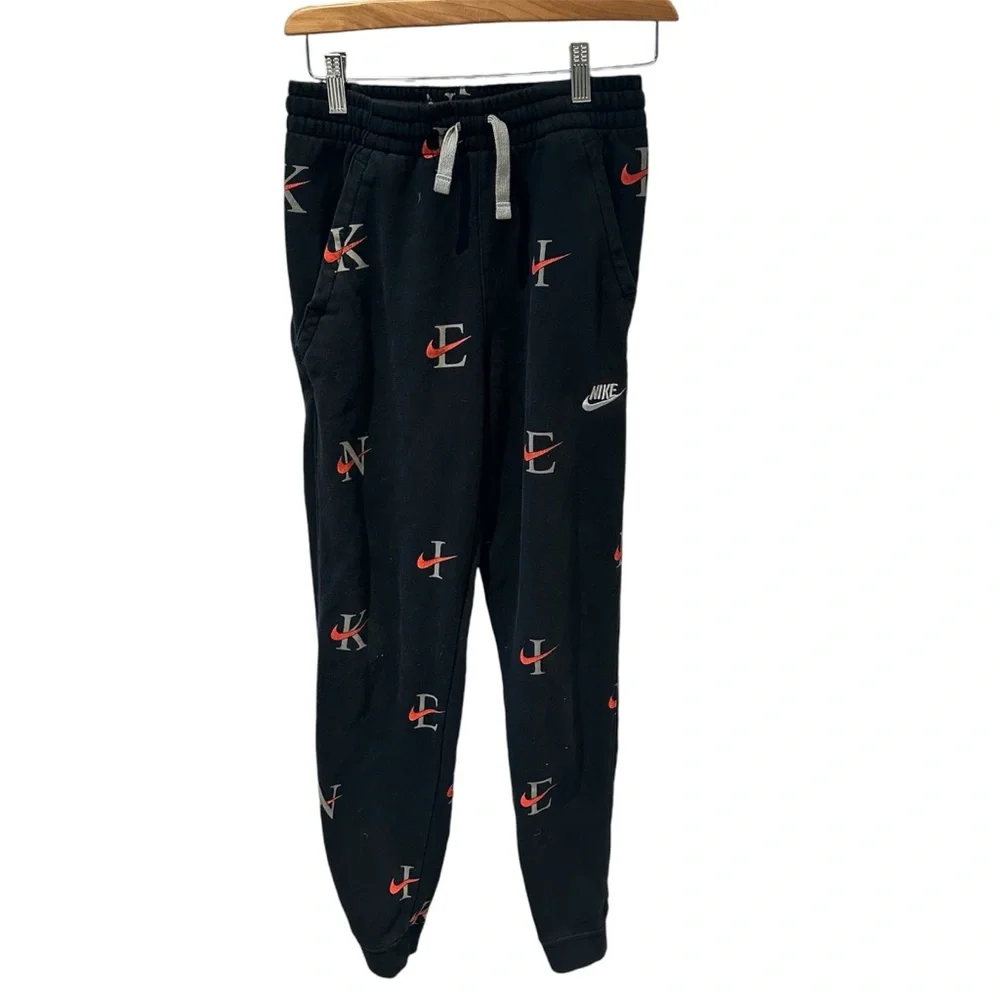 Nike Club Fleece Printed Joggers Black Kids Size‎ XL